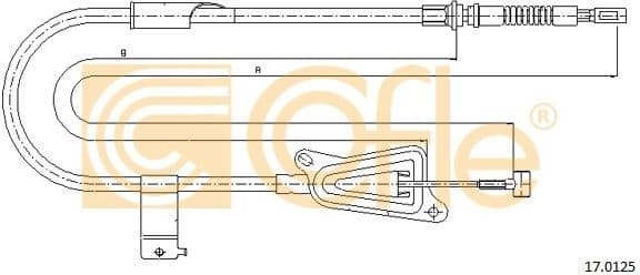 Cable Pull, parking brake 17.0125