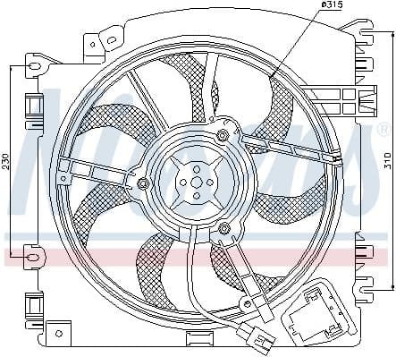 Fan, engine cooling 85598