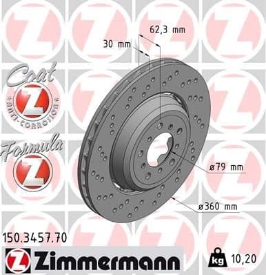 Brake Disc FORMULA Z BRAKE DISC 150.3457.70