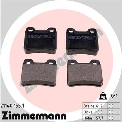 Brake Pad Set, disc brake 21140.155.1