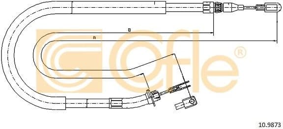Cable Pull, parking brake 10.9873