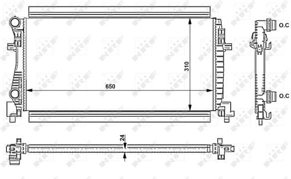 Radiator, engine cooling 58438