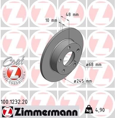 Brake Disc COAT Z 100.1232.20