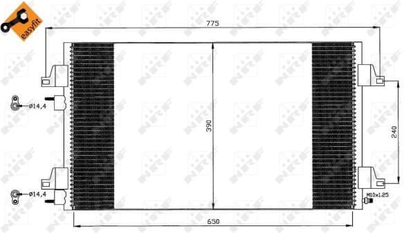 Condenser, air conditioning EASY FIT 35447