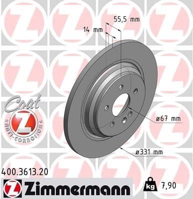 Brake Disc COAT Z 400.3613.20