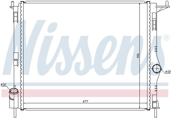 Radiator, engine cooling 637609