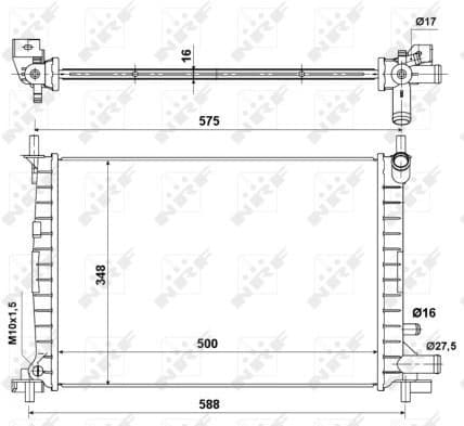 Radiator, engine cooling Economy Class 50130A