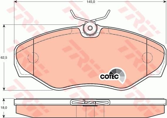 Brake pads front, Top Quality GDB1478 - image 4