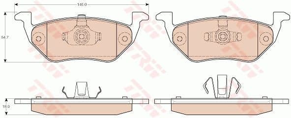 Brake Pad Set, disc brake GDB1754