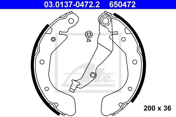 Brake Shoe Set 03.0137-0472.2