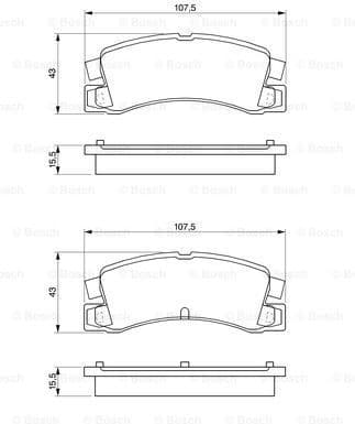 Brake Pad Set, disc brake 0986424383