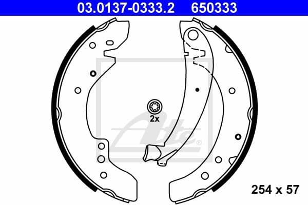 Brake Shoe Set 03.0137-0333.2