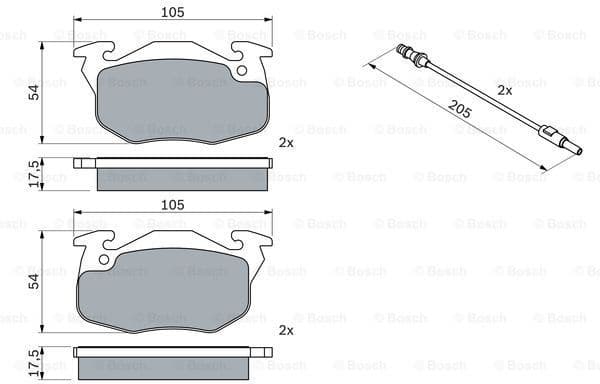 Brake Pad Set, disc brake 0986469860 - image 7