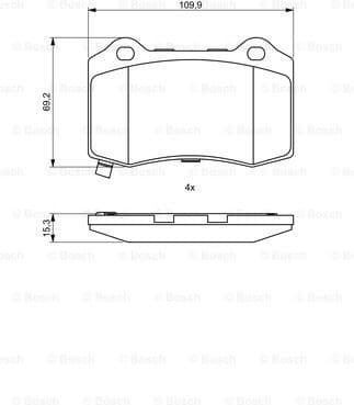 Brake Pad Set, disc brake 0986494708