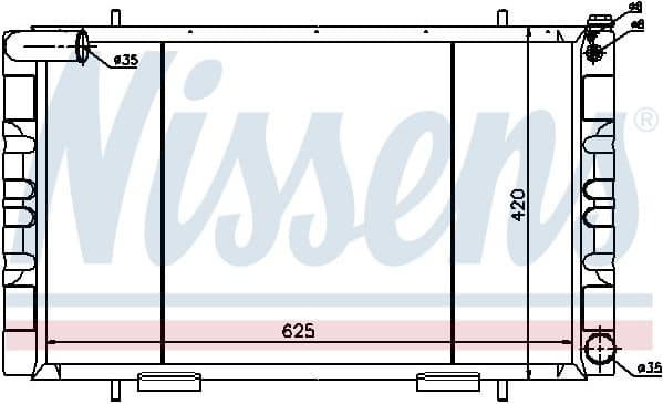 Radiator, engine cooling 64018