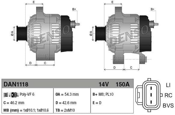 Alternator DAN1118 - image 3