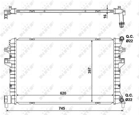 Radiator, engine cooling EASY FIT 58471
