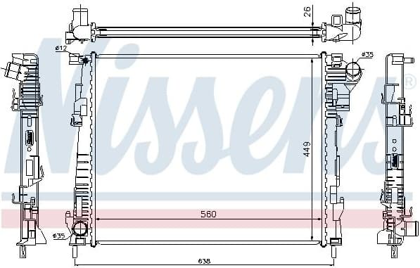 Radiator, engine cooling 63122