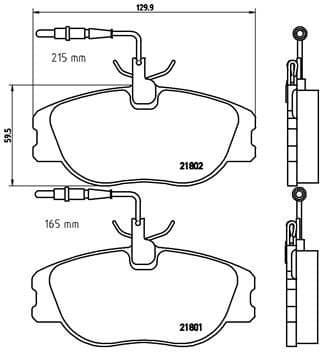 Brake Pad Set, disc brake PRIME LINE P23061