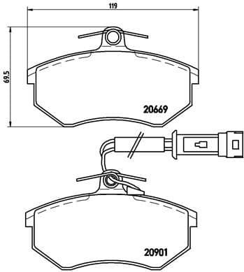 Brake Pad Set, disc brake PRIME LINE P85016