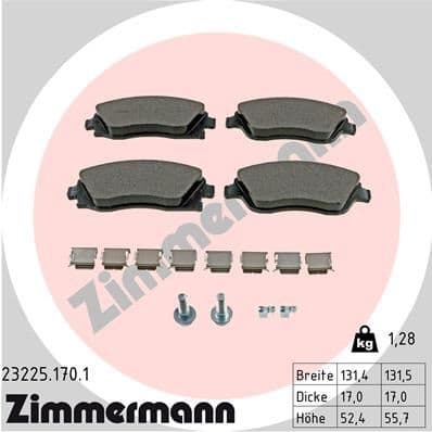 Brake Pad Set, disc brake 23225.170.1