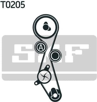 Timing belt kit with water pump VKMC 03205 - image 4