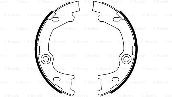 Brake Shoe Set, parking brake 0986487777 - image 2