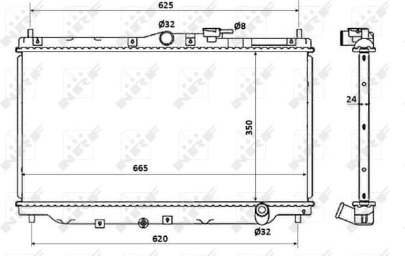 Radiator, engine cooling EASY FIT 507722
