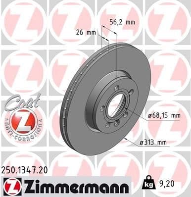 Brake Disc COAT Z 250.1347.20
