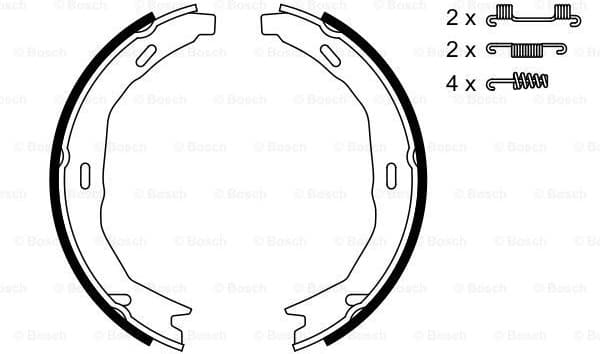 Brake Shoe Set, parking brake 0986487723 - image 2