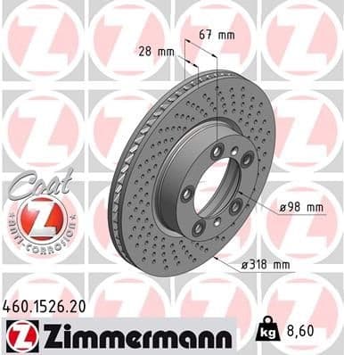 Brake Disc COAT Z 460.1526.20