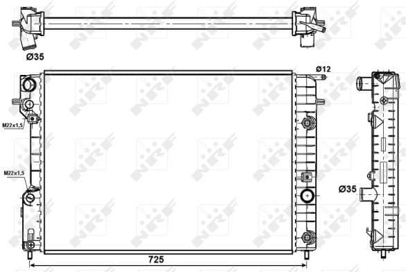 Radiator, engine cooling EASY FIT 519689