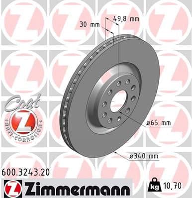 Brake Disc COAT Z 600.3243.20