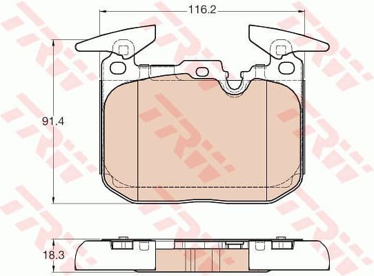 Brake pads front, Top Quality GDB1943