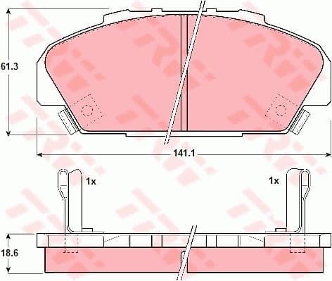 Brake Pad Set, disc brake GDB1137