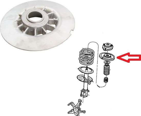Shock absorber mounting front 4743043AB - image 2