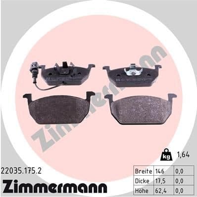Brake Pad Set, disc brake 22035.175.2