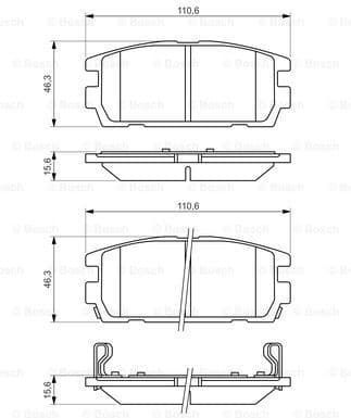 Brake Pad Set, disc brake 0986494137