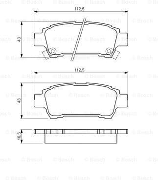 Brake Pad Set, disc brake 0986424762
