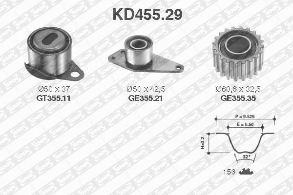 Timing Belt Kit KD455.29