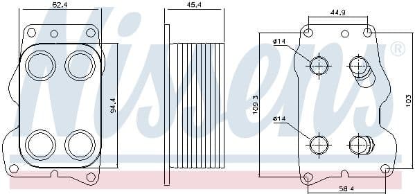 Oil Cooler, engine oil ** FIRST FIT ** 90740 - image 2