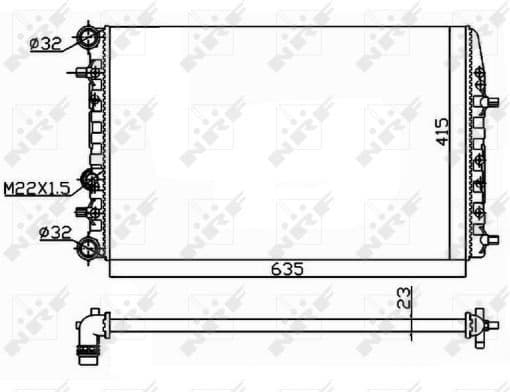 Radiator, engine cooling 50542