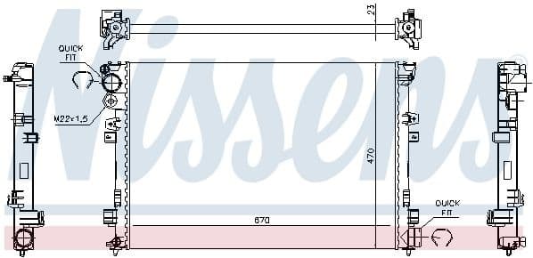 Radiator, engine cooling ** FIRST FIT ** 61875A