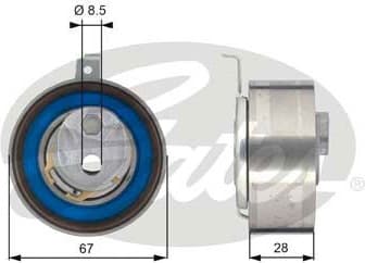 Tensioner Pulley, timing belt PowerGrip™ T43152