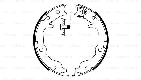 Brake Shoe Set, parking brake 0986487766 - image 2