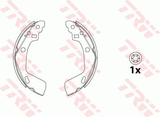 Brake Shoe Set, parking brake GS8865