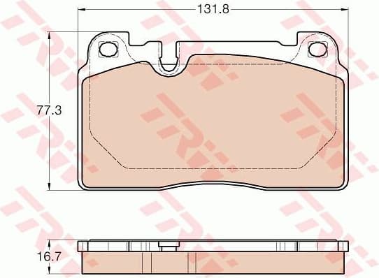 Brake pads front, Top Quality GDB1974