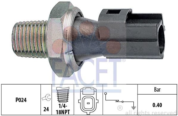 Oil Pressure Switch Made in Italy - OE Equivalent 7.0145 - image 2