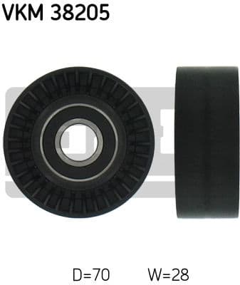 Deflection/Guide Pulley, V-ribbed belt VKM 38205