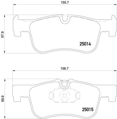Brake pads front, Top Quality P06078